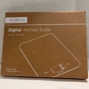 Nutri Fit Digital Kitchen Scale Red, Model EK9160K, 9.1 x 6.7" NEW